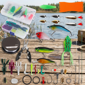 Set di 383 Esche da Pesca con Scatola Porta Attrezzi, Esche Artificiali per Bass Fishing, Crankbait, Spinnerbait, Verme in Plastica Morbida per Pesca in Acqua Salata - Product Image 3