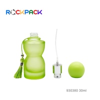 Flacons de parfum vert givré rechargeables de forme spéciale, emballage personnalisé de 30 ml