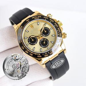 Nhà Máy Sạch Sang Trọng Superclone Thương Hiệu Nổi Tiếng Phong Cách Vàng Đen Chrono Đồng Hồ 4130 Phong Trào Đầy Đủ Gói Hộp Quà Tặng - Product Image 1