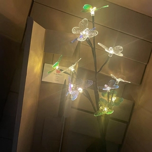 12LED Solar Multicolor mariposa LED luz estaca 8 modos Solar mariposa jardín luces Solar jardín estaca luces para decoración de Patio - Product Image 6