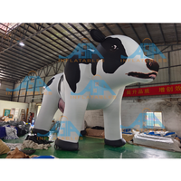 Jouets animaux géants personnalisés vache laitière gonflable vache laitière bovin taureau pour la publicité de promotion agricole