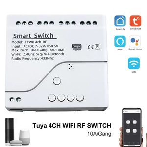 Graffiti durevole Smart Switch <span class=keywords><strong>WiFi</strong></span> fai da te Timer 220V RF controllo vocale 4CH Tuya modulo applicazione Anti-drone - Product Image 4