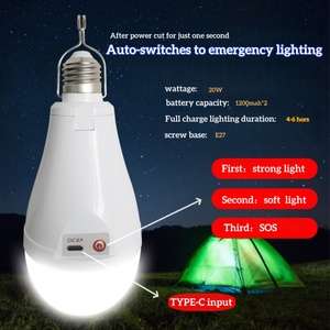 OTHC-ptusb01 20 Wát sạc LED ánh sáng bóng đèn siêu sáng di động không thấm nước cắm trại đèn lồng với pin dự phòng khẩn cấp - Product Image 5