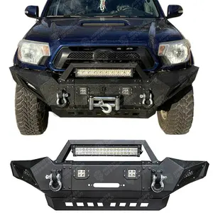 4x4 Offroad Truck Accessories Steel Front And Rear Bumper Kit Bumper Guard With LED Light For Tacoma 2005-2015