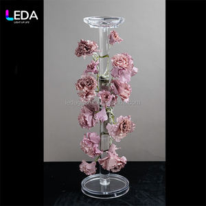 LEDA Présentoir Colonne Minimaliste en Acrylique Transparent pour Fleurs, Centre de Table, Mariage, Événements et Scène - Product Image 2