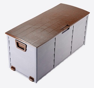 Big Capacity Home Use <strong>Brown</strong> Plastic Deck <strong>Storage</strong> <strong>Box</strong> - Product Image 1