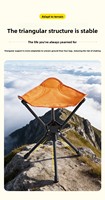 Tabouret triangulaire portable, compact et rotatif, petite chaise pliante pour la pêche et le camping