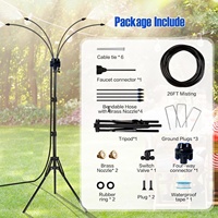 Système d'atomisation portable F102 réglable avec deux trépieds pour refroidissement extérieur et pulvérisation automatique de jardin