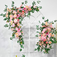 Sunwedding Bestseller Großhandel Seiden-Hochzeitsblumen-Läufer Hintergrunddekoration Künstlicher Rosen-Läufer für Weihnachten & Chinesisches Neujahr