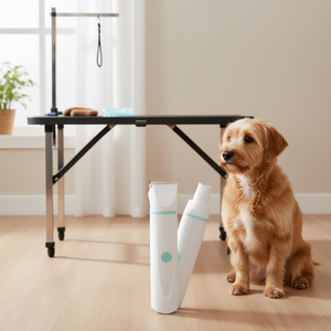 Tondeuse professionnelle pour chien PetGroom Pro, rechargeable, silencieuse, étanche, sans fil, avec 6 peignes et 4 lames - Product Image 2