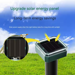 Repelente ultrasónico de topos y roedores con energía solar, disuasorio de topos para exteriores y control de plagas de serpientes, fuente eléctrica - Product Image 6