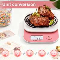 2kg/ 5kg Balance Électronique Grammes Cuisine Numérique Mini Balance Poids Régime Alimentaire Balance Outils de Mesure En Acier Inoxydable oz/ib/ml/g
