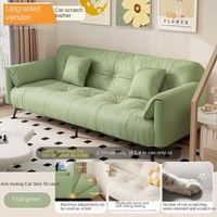 Sofa Bed Lipat Minimalis Modern Motif Awan Warna Krem, Multifungsi untuk Apartemen Sewa dan Ruang Tamu