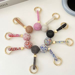 Porte-clés boule scintillante, accessoires de sac à dos haut de gamme en strass, pendentif de clé de voiture en gros - Product Image 1