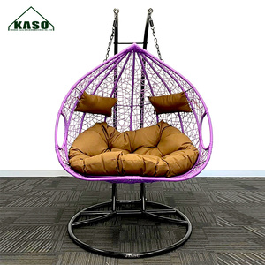 Rattan <strong>Egg</strong> Ratan Double Size Cushion Patio Canopy Luxury Glass Gold Hanging Footrest Outdoor Garden Swing <strong>Chair</strong> <strong>Out</strong> <strong>Door</strong> - Product Image 6