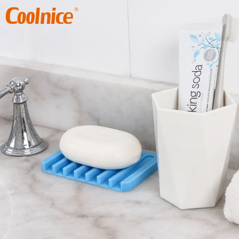 Multicolor Unique Design Keep Soap Bars Dry Easy Cleaning Silicone Soap Case Holder Saver For Shower Bathroom