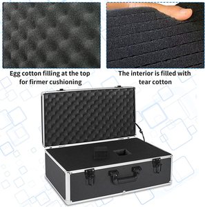 Étui de <span class=keywords><strong>transport</strong></span> rigide en aluminium simple et luxueux pour système de micro sans fil et équipement photo, stockage et <span class=keywords><strong>transport</strong></span> durables - Product Image 4