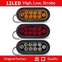 Feux de position latéraux ovales LED de 6 pouces de haute qualité pour camion, lampe d'avertissement de cabine en PC ABS, éclairage de signalisation extérieur à montage Oliver