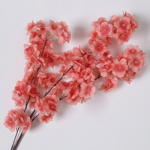 Prix de gros, nouvelle conception, fleurs de cerisier artificielles et tiges de cerisier blanc rose pour la décoration de mariages et d'événements - Product Image 4