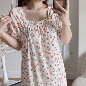 Set di <span class=keywords><strong>pigiama</strong></span> stampato lungo stile di vita quotidiana estivo da <span class=keywords><strong>donna</strong></span> abbigliamento Casual per la casa <span class=keywords><strong>con</strong></span> <span class=keywords><strong>pigiama</strong></span> lavorato a maglia in pizzo-commercio all'ingrosso - Product Image 2