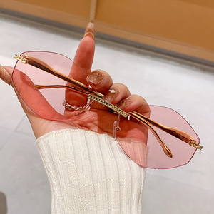 Gafas de Sol SPOEN Sin Montura, Estilo Ojo de Gato, Lentes Degradadas, Estilo Retro, Protección UV375 para Mujer - Product Image 3
