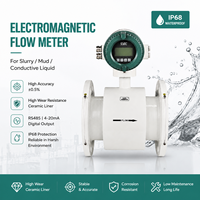 Medidor de Flujo Electromagnético para Líquidos Conductivos, Lodos y Colusos de Alta Resistencia al Desgaste, RS485 4-20mA OEM para Tuberías