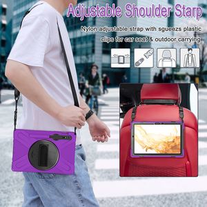 Étui pour <span class=keywords><strong>tablette</strong></span> <span class=keywords><strong>Samsung</strong></span> JUNCHI 2025 en silicone et PC, conception de <span class=keywords><strong>protection</strong></span> à trois couches résistante aux chocs - Product Image 4