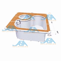 Île flottante gonflable pour adultes |   Radeau géant pour 4 personnes, plateforme flottante en PVC robuste pour piscine, lac et plage