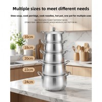 Ensemble de 5 casseroles en aluminium sans revêtement, best-seller transfrontalier, design minimaliste moderne, compatible gaz, cadeau de cuisine