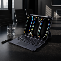 Neue geteilte Tastatur kompatibel mit iPad Pro 11 Zoll M5/M4 mit Touchpad, kabellose, hintergrundbeleuchtete Tastatur