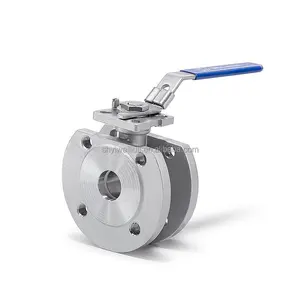 Italian Ultra Thin Wafer CF8M Ball Valve ANSI 150 LB Flanged End Manual High Platform ISO5211 Mounting Ball Valve