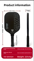 Raquette de pickleball Gearbox GX2, noyau intérieur en fibre de carbone 3K, 16 mm, noir or, raquette de compétition professionnelle, certifiée USAPA, fabrication sur mesure