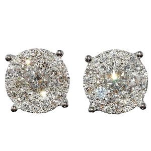 Orecchini rotondi scintillanti per donna, stile moderno da ufficio, gioielli per le orecchie con pavé - Product Image 5