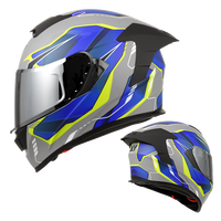 Casque de moto intégral personnalisable OEM en ABS durable, confortable, avec double visière, à dégagement rapide, anti-impact et anti-perforation