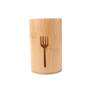 Porta posate da cucina <span class=keywords><strong>Organizer</strong></span> portateria per stoviglie di bambù contenitore contenitore forchette cucchiai coltelli <span class=keywords><strong>Organizer</strong></span> utensili di bambù - Product Image 2