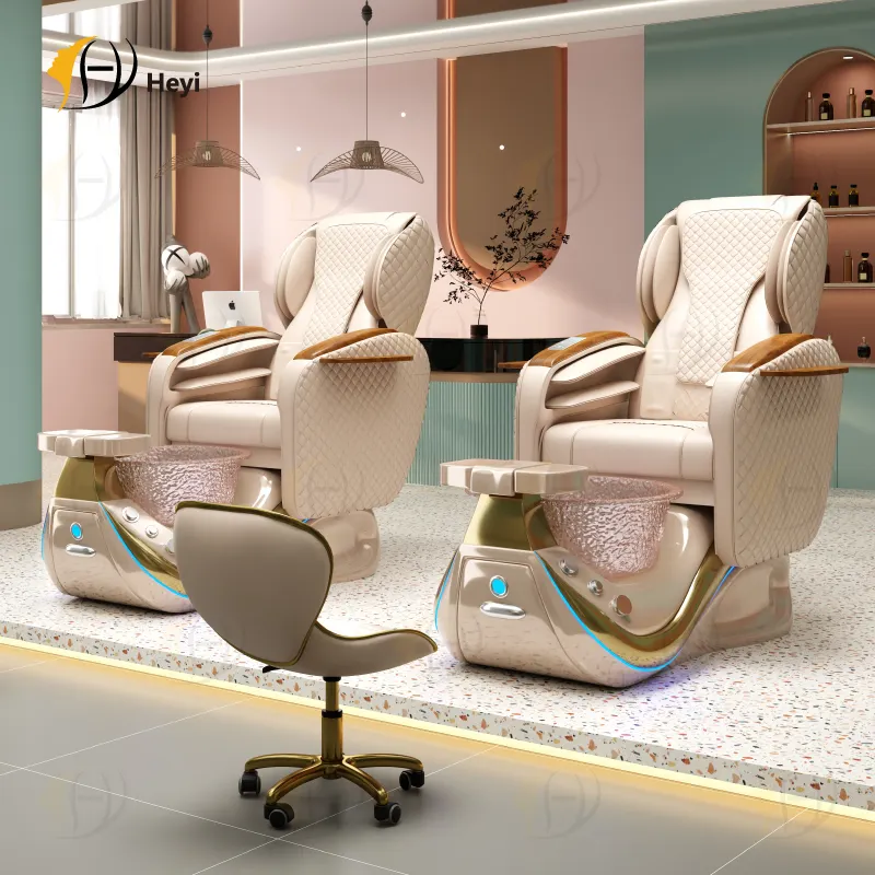 Silla de pedicura de spa de masaje de pies de manicura profesional de salón de uñas mejor salón de lujo moderno