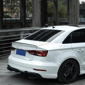 Alerón trasero ABS para Audi A3 S3 Sedán, alerón de maletero, negro y blanco, 2014 2015 2016 2017 2018 2019 - Product Image 6