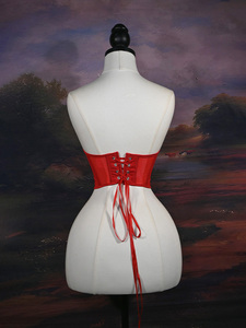 Corset bustier structuré en satin et résille, sans bretelles, coupe cœur, de luxe, pour soirée et cérémonie - Product Image 4