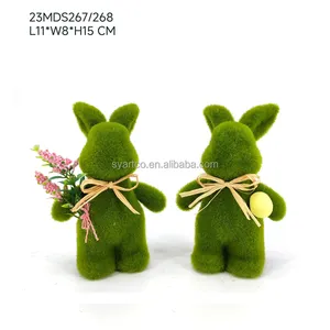 SYART Spring Easter New Cute Small Green Rabbit Decoration Bunny Decor For Table Decoration