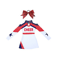 Trajes de una Pieza de Manga Larga para Competencia de Aeróbics, Trajes de Animadoras para Niños