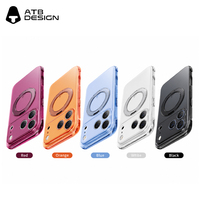 Casing HP Anti Sidik Jari Metal Matte ATB Wholesale dengan Kickstand untuk iPhone 15 16 17 18 Pro Max, Logo Custom OEM ODM