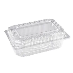 Airtight Take Out Food Box Clear Rectangle Container For Fast Food Grade Clear Box Square Plastic Small