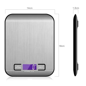 Wholesale Best Sell 5kg Waterproof Stainless Steel Digital Electronic Kitchen Weight Scale