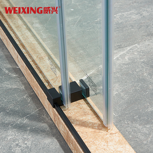 Giá bán buôn không khung phòng tắm vòi sen thép không gỉ đôi trượt Tempered Glass vòi hoa sen cửa - Product Image 5