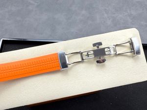 Montre mécanique de luxe de qualité supérieure, étanche, 40 mm, mouvement ETA 330 DDF Factory, épaisseur 8,3 mm, montre PP, bracelet orange - Product Image 4