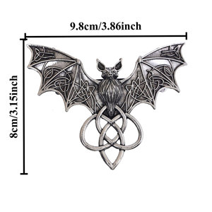 Pince à <span class=keywords><strong>cheveux</strong></span> rétro <span class=keywords><strong>Viking</strong></span> pour <span class=keywords><strong>cheveux</strong></span> longs, motif chauve-souris, barrette française style sorcière pour femme, pince à <span class=keywords><strong>cheveux</strong></span> gothique sombre, bijou de <span class=keywords><strong>cheveux</strong></span> <span class=keywords><strong>Viking</strong></span> - Product Image 4