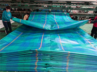 Bâche PE imperméable bleue surdimensionnée Lvju 60x60 pieds 200 g/m² anti-UV