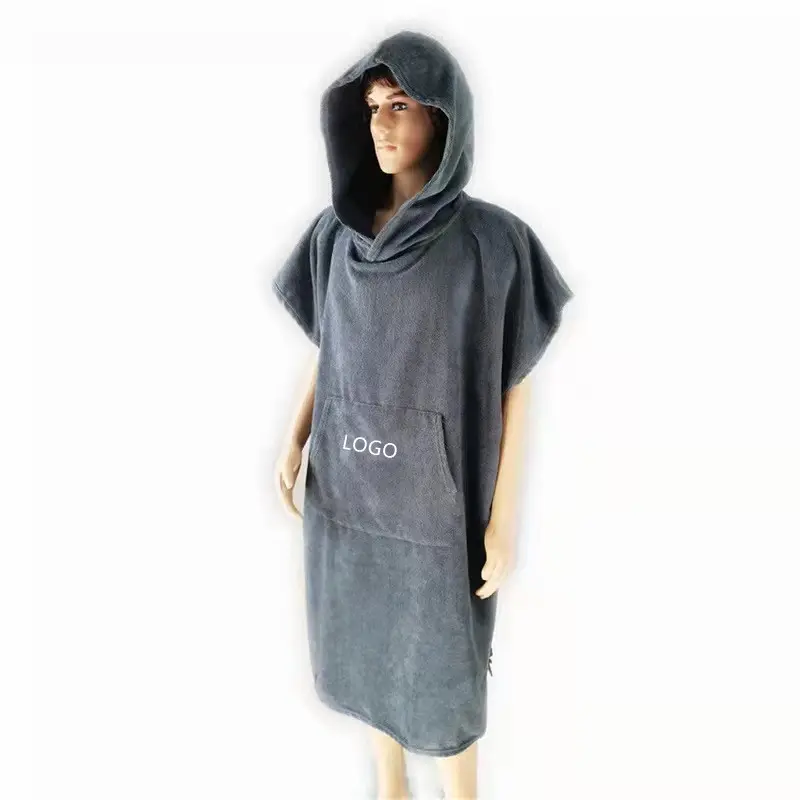 Microfiber bathrobe sandbeach swimming hooded towel change one's clothes Hooded cloak Surf Beach bathrobe