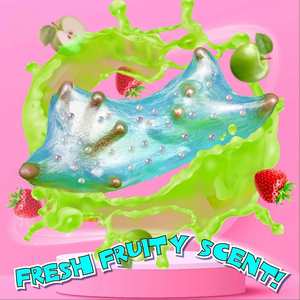 Toysrunner Fluffy Galaxy Unicorn Foam Slime <b>Kit</b> with Glowing Stress Relief for Unisex Ages 8+ - Product Image 6