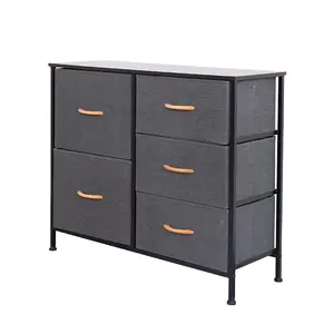 Modern Design Five Grey Cloth Drawers Large Capacity Sundries Storage Rack As You Require